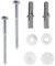 BAAB FASTENER White Cap Toilet Bidet Anchor Bolts Set Toilet Pan Floor Fixing Kit Repair Fixings Fitting Screws M6x70mm