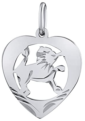 SILVEGO Damen Anhänger aus 925 Sterling Silber Sternzeichen Herz Form
