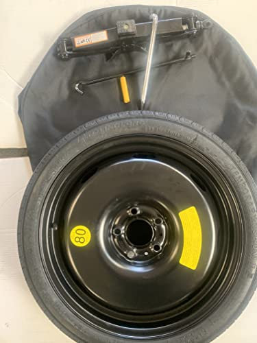 Ersatzrad 18 Zoll 125/70 R18 kompatibel mit Mercedes A, B, C, GLA, GLB (NO AMG) Seat Leon, ATECA, VW Golf 8, Audi TT mit Wagenheber, Schlüssel, Tasche