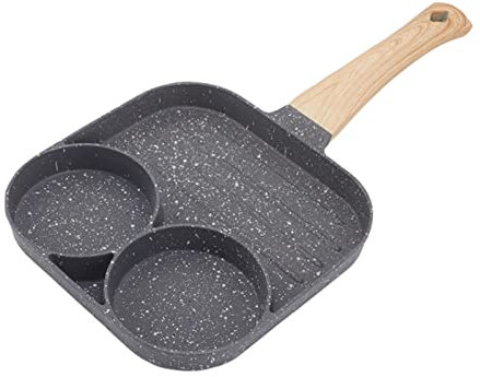 Padella con Sezioni Separate, Padella Antiaderente per la Colazione Padella per Pancake a Più Scomparti(04)
