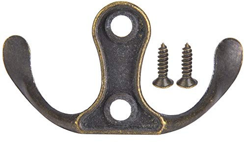 Lot de 10 crochets porte-serviettes très résistants pour porte-manteau mural, crochets utilitaires rétro pour écharpe, sac, clé, tasse, chapeau, alliage de zinc, bronze