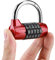 Cadenas à Combinaison à 5 Chiffres Mot de Passe de Sécurité à 5 Lettres Serrure à Code pour Casier de Gym Scolaire, Boîte à Outils, Armoire, Valise, 6,5 X 5. 7 X 4 Cm(Rouge)