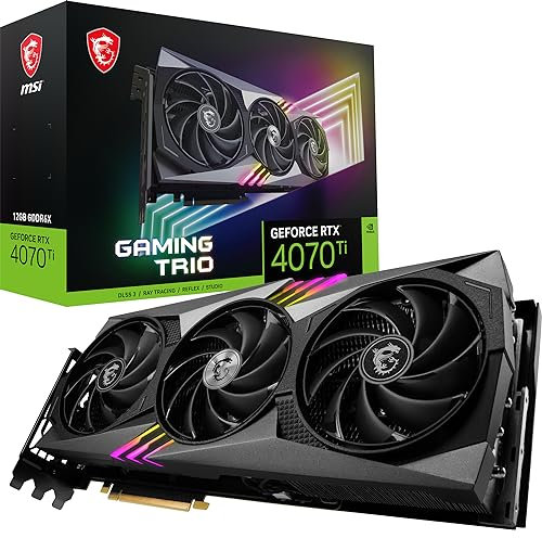 MSI GeForce RTX 4070 Ti Gaming Trio 12G Gaming Grafikkarte - NVIDIA RTX 4080, 12 GB GDDR6X Speicher