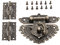 Mgoodoo Antike Prägung Hasp Riegel Schloss, 2PCS Scharnier +1 PCS Retro-Stil Vorhängeschloss Schloss Schlüssel Riegel Spange Set Box Schloss, Box Scharniere und Riegel mit 13 Schrauben