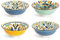 Royal Norfolk Cefalu'- Pantelleria Set 4 Coppe in Porcellana, Assortite, 21cm