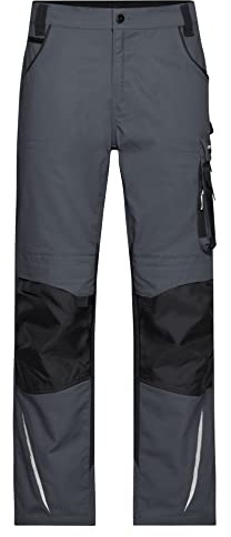 James & Nicholson Workwear Bundhose CORDURA® - Robuste Arbeitshose mit Kniepolstertaschen | Farbe: carbon/black | Grösse: 62