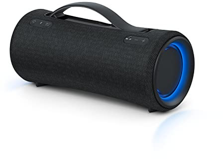 Sony SRS-XG300 - Portable wireless Bluetooth speaker with powerful party sound and lighting - waterproof, 25 hours battery life, smartphone and quick charging - Black (Renewed)