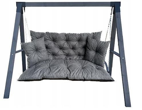 Waterproof Outdoor Palettenkissen | Hollywoodschaukel Auflage | Bankauflage | Sitzkissen and Rückenkissen | Pallettenpolstern | Lounge Kissen Outdoor 120 x 110 cm(120x50x60 cm) Inkl. 2 kissen Ekolinen