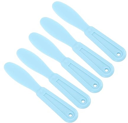 Lot de 5 Spatules à Plâtre Dentaire, Faciles à Nettoyer, Spatules à Plâtre Dentaire en Plastique, Spatules à Plâtre Dentaire en Plastique pour Matériaux de Plâtre D'alginate (Bleu clair)