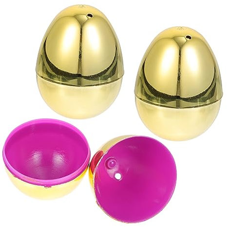 Garneck 10st Offenes Spielzeug-Ei Ostereier Spielzeug Goldene Ostereier Taschenfüller Für Die Osterparty Ostern Gefüllte Eier Ostereiersuche Hühnerei Kind Plastik Goldenes Ei Einzigartig