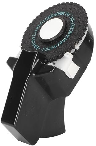 Haofy Etikettengravierer, Weit Verbreiteter Manueller Etikettendrucker, Ergonomisches Design mit Bändern Zum Basteln (Schwarz)