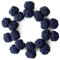 HONEY BEAR 5 Paar Herren/Damen Seide Stoff Knoten Seidenknoten Manschettenknöpfe Set (Marineblau ohne Box)
