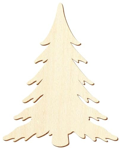 Holz Tanne Schnee - Zuschnitt 3-50cm Deko Basteln