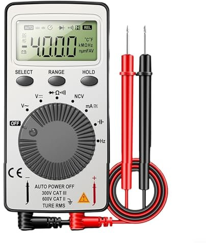 Digitales Multimeter, Taschenmultimeter, AN-101, digitaler Multi-Tester, Taschenvoltmeter, Amperemeter, automatische Reichweite zur Messung von AC/DC-Spannung, Widerstand, Diodentest, Summer für