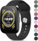YLK 22mm Correa para Amazfit Bip 5/Amazfit Blance/Amazfit GTR 2/GTR 3/GTR 4, Pulseras de Silicona para Amazfit Bip 5/Amazfit Blance (22mm, Negro)