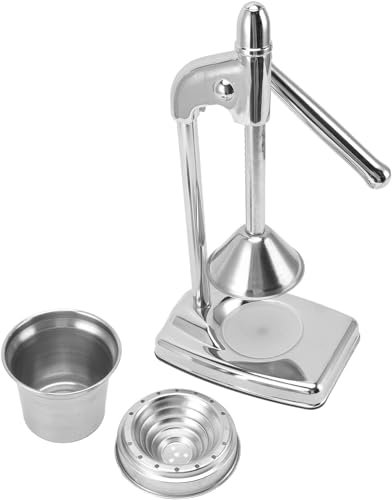 Manual Citrus Press with Lever for Fruit Juice - Juice Extractor for Home - Container with Sieve - Stainless Steel Aluminium