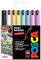 Posca - PC-1MR Art Paint Markers - 0.7mm Nib - Set of 8 - in Plastic Wallet (Pastel Tones)