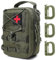 MUCHER Molle Erste Hilfe Tasche IFAK Militär Kompakt Gürteltasche EMT EDC Utility Multifunktional Bauchtasche First Aid Gürtel Bag mit 3 Haken für Outdoor Wandern Jagdcamping Training (Armeegrün)