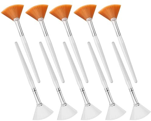 10 Pièces Pinceaux de Masque Brosses en Eventail Applicateur Facial pour Appliquer Un Masque Facial Maquillage Crème de Masque de Boue