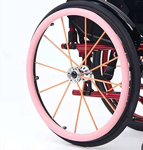 Rollstuhl-Schiebfelgenabdeckungen 22/24 Zoll - Silikon Handfelgenabdeckungen für verbesserten Halt und Traktion - Rollstuhl-Hinterradabdeckung für Mobilitätshilfe