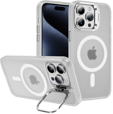 Hitaoyou für iPhone 15 Pro Max Hülle kompatibel mit Magsafe, transparente, Matte Kamera Kickstand Schutzhülle für iPhone 15 ProMax, Hüllen in Militärqualität für iPhone 15 Pro Max