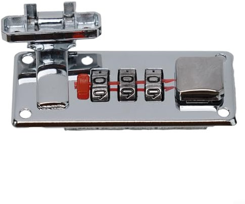 Sichern Sie Ihre Holzkiste mit Zahlenschloss, Vintage-Design, langlebiges Eisenschloss, für Koffer, Schmuckschatullen, Werkzeugkästen, 65 x 29 mm, Gold/Silber (Silber rechts)