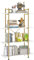 Bookshelves, Standing Shelves, Office Shelf, Industrial Ladder Shelf, Living Room Shelf, Bookcase with 4 Levels, Bookshelf for Living Room, Bedroom, Study, Office, Industrial Design, White/Gold