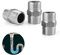 TIANLIN Doppelnippel 1/2 Zoll, 3 Stück Doppelnippel 20mm, 304 Edelstahl 1/2 Zoll Doppelgewinde-Wasserrohrverbinder, für Ventile Wasserleitungen und Heizungsrohrverbindungen