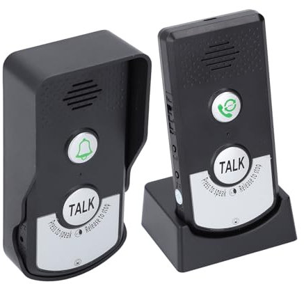 Sonnette D'Interphone sans Fil, Interphone Vocal à 2 Voies, Interphone sans Fil ABS, unité de Système de Sonnette 410 à 490 MHz, Interphone étanche, Interphone Domestique
