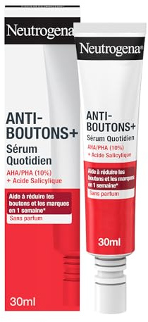 Neutrogena | Anti-Button Anti-Button + AHA/PHA (10%) + Salicylsäure (30 ml) – nicht-komedogene und fettfreie Gesichtspflege – Gesichtsserum für zu Akne neigende Haut ohne Parfüm