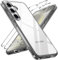 iVoler Anti Ingiallimento Chiaro Cover per Samsung Galaxy S24 5G con 2 Pezzi Pellicola Vetro Temperato, [Antiurto di Grado Militare] Custodia Trasparente Sottile Case (Grigio)