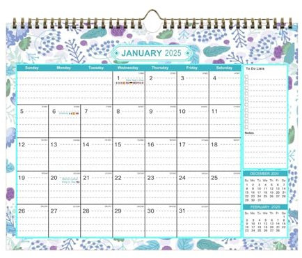 Kalender 2025, Wandkalender 2025 | Kalender von Januar 2025 bis Dezember 2025 - Ästhetische Dekoration der Hauswand, Kunstkalender für die Organisation und Planung von Dome