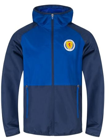 Scottish FA Scotland Mens Jacket Shower Windbreaker Official Football Gift Navy Medium