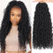 Samtress 18 Pouces Goddess Faux Locs Extensions de Cheveux Crochetés 8 Packs Pré-bouclés River Locs avec Extrémités Bouclées Noir Naturel Synthétique pour Femmes Noires (#1B)