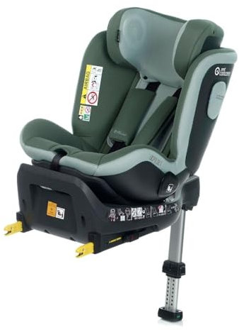 Jané iXpert, iSize Autositz mit Isofix, 360° drehbar, 40 bis 105 cm, 0 bis 4 Jahre, Neugeboreneneinlage, Abziehbar und waschbar, grün