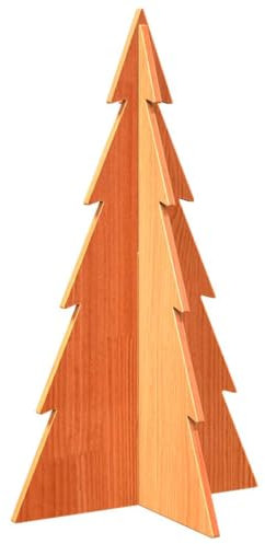 vidaXL - Weihnachtsbaumschmuck Holz Wachs Braun Kiefer 45 x 45 x 80 cm - Holiday Decor Indoor