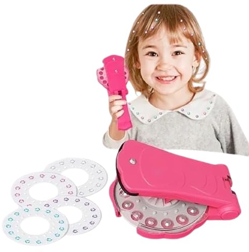 WondFans Blaudonau Blinger-Edelsteinhefter Schmucksteine Applikator für Haare, Kleidung & Accessoires – Einfache Anwendung mit Selbstklebenden Edelsteinen für Kinder & Erwachsene (20 Diamantaufkleber)