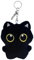 Pendentif chat en peluche, porte-clés en peluche chat en peluche | Charme de porte-clés en peluche de chat noir | Pendentif de sac à dos de en peluche de dessin animé de 12cm/4.7 pouces, jouet
