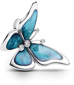 PANDORA Moments Großes Schmetterling Charm aus Sterling Silber mit Zirkonia, Kompatibel Moments Armbändern, 793747C01