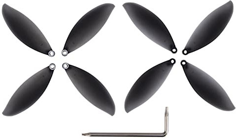 ERYUE Austauschbare Propeller für, Gut Ausbalanciert, Leichtes Design mit Montageschlüssel, PC-Material, 8-teiliges Set für Quadrocopter