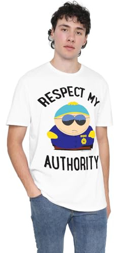 South Park Respect Unisex T Shirt, Light Blue, XX-Large