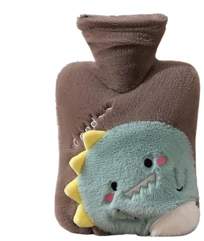 FmtwPhn Wärmflasche für den Winter, 1000 ml Wärmflasche, Cartoon-Wärmflasche, Heizkissen mit weichem Bezug, großes Fassungsvermögen, Bettwärmer für Bett, Füße und Taille
