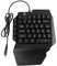 HOMSFOU Teclado para Juegos con Control De Una Sola Mano RGB Retroiluminado Color Negro