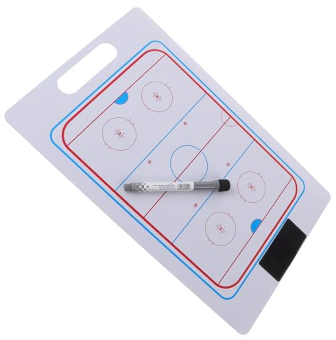 Homoyoyo Eishockey Coaching Board aus PVC Abwischbar und Wiederverwendbar Kompakt Tragbar Vielseitig für Eishockey und Basketball Trainingsgeräte