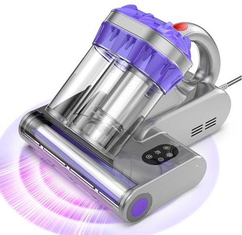 Dzaki Milbensauger, Milbenstaubsauger mit UV-Licht & Heißluft für Matratzen, 16Kpa Saugkraft/99,9% Allergen-Entfernung/550W Doppeltasse Handstaubsauger für Matratzen, Sofa, Teppiche, Kinderbett