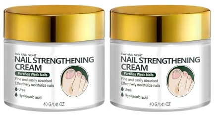 2PCS Nail Care Cream - Professional Hard As Hoof Nail Strengthening Cream,Strengthens Nails, Fast-Absorbing, Non-Greasy Nail & Cuticle Care, for Dry Cracked Nails(2 * 40ML)