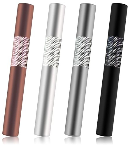 4 Pcs Short Metal Straws Drinking,Portable Reusable Small Metal Straw,Washable for Outdoor Travel Coffee Cocktail Tea Milkshake Juice and Daily Use
