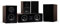 Fluance Elite High Definition Compact Surround Sound Home Theater 5.0 Channel Speaker System including 2-Way Bookshelf, Center Channel and Rear Surround Speakers - Walnut (SX50WC)