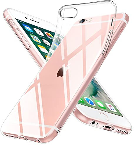 DOSMUNG Klar Hülle für iPhone 6 und iPhone 6S Hülle (4.7), Flexible Minimalistische Silikonhülle Weiche Case Stoßfeste Kratzfestigkeit Handyhülle für iPhone 6/6S, Durchsichtig