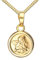 JEVELION Goldkette Schutz-Engel-Anhänger 333 Gold runder Kettenanhänger mit Gravur Gott schütze Dich Mit Kette Länge 60 cm